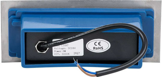GloboStar Επιτοίχια Εξωτερική Πλαφονιέρα LED IP67 6W με Θερμό Λευκό Φως 17x7x5.5εκ.