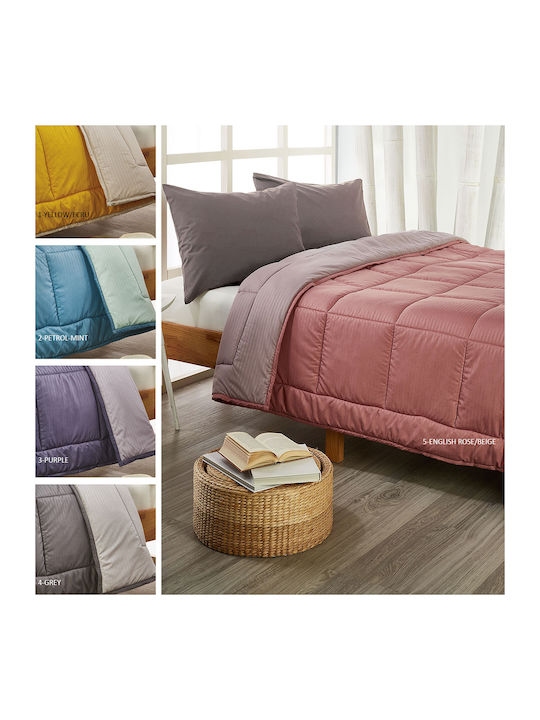 Whitegg L060 Κουβερλί Υπέρδιπλο Microfiber 1 Yellow-Ecru 220x240cm