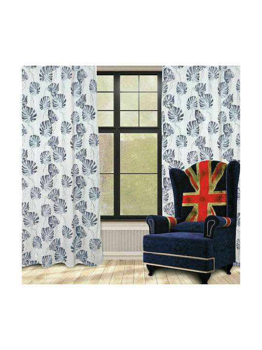 Das Home Curtain with Grommets 2177 Gray 140x260cm