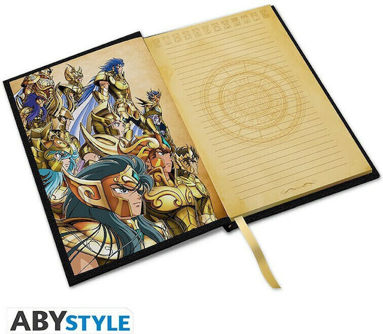 Abysse "Gold Armors" Notebook 90 Sheets A5 Ruled Black