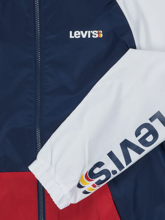 Geci Pentru Copii Sport Scurt Impermeabile cu Glugă Multicolore Color Block Wind