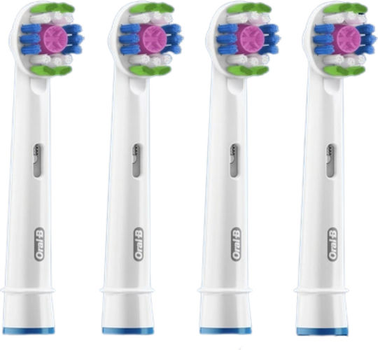 Oral-B 3D White CleanMaximiser Electric Toothbrush Replacement Heads CleanMaximiser 446788 4pcs