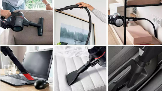 Bosch Unlimited 7 Επαναφορτιζόμενη Σκούπα 2 σε 1 Stick & Χειρός 18V Μαύρη
