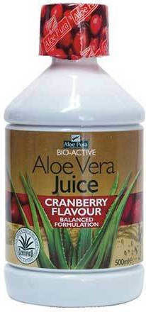 Optima Naturals Aloe Vera Juice 500мл Брусница