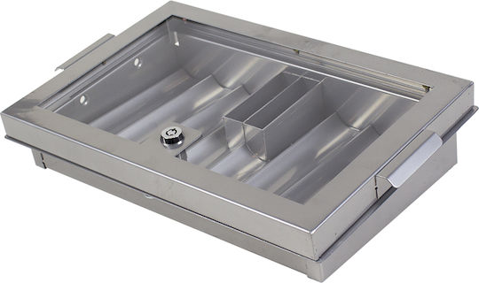 Pokeritems Tavă pentru jetoane de poker De aluminiu Gri 6 poziții 1buc