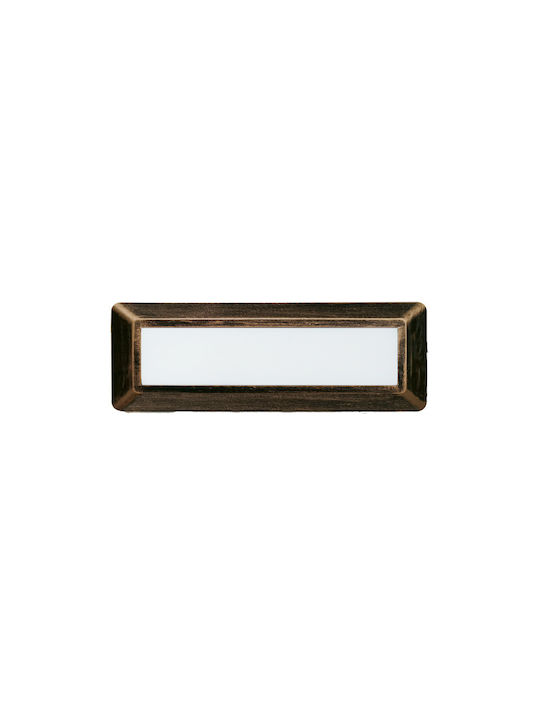 Aca Waterproof Outdoor Wall Sconce IP65 with Integrated LED 4W Bronze