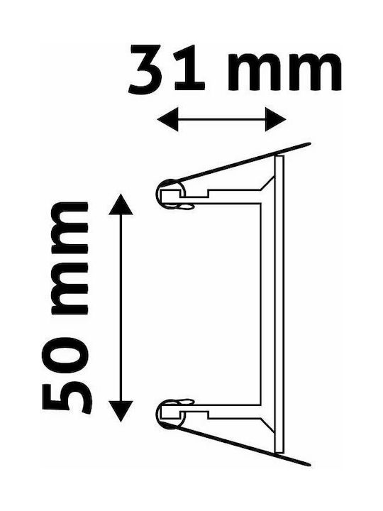 Avide ABGU10F-S-SN Square Metallic Recessed Spot with Socket GU10 Silver 7.4x7.4cm. 1pcs