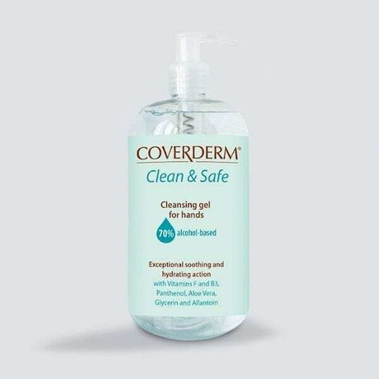 Coverderm Clean & Safe Desinfektionsmittel Gel für Hände mit Pumpe 500ml Aloe Vera