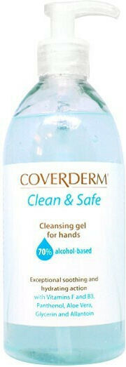 Coverderm Clean & Safe Αντισηπτικό Gel Χεριών με Αντλία 500ml Aloe Vera