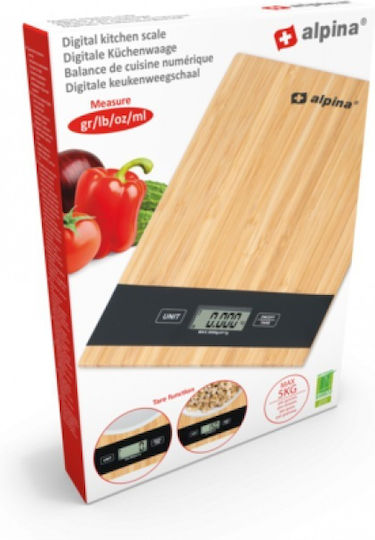 Alpina Appliances Digital Kitchen Scale Up To 5kg Brown