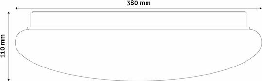 Avide ACLO38CW-24W Πλαφονιέρα Οροφής 38εκ. Λευκή με Ενσωματωμένο LED