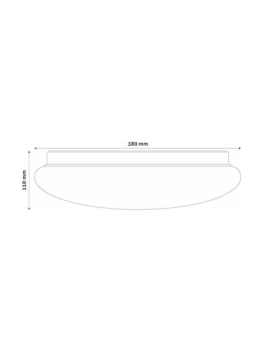 Avide Plafonieră de Tavan 38buc Albă cu LED Integrat