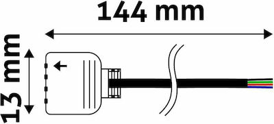 Avide ABLS12VRGB-4PINCON-IP20-F Conector pentru Benzi LED 15.001.0347