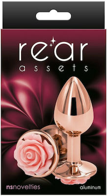 Ns Novelties Rear Assets Aluminum Dop Anal Mici Rose Gold / Pink Rose 7.6cm