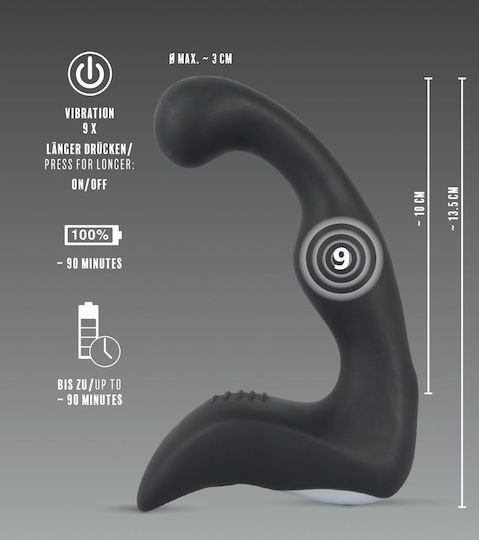 You2Toys Rebel Men's Gear Rechargeable Anal Plug with Vibration Black 14.6cm