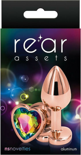 Ns Novelties Rear Assets Medium Butt Plug Anal Plug Medium Medium Gold 8.2cm