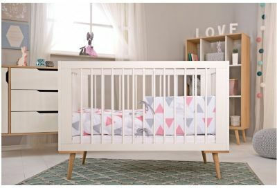 Klups Polymorphic Baby Crib Sofie White with Mattress