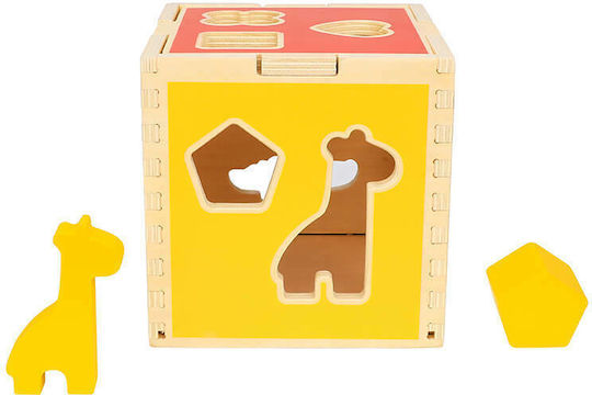 Tooky Toys Παιχνίδι Ταξινόμησης Σχημάτων Κύβος με Σχήματα από Ξύλο για 12+ Μηνών