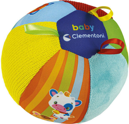 Baby Clementoni Μπάλα Animal Friends Music Ball από Ύφασμα με Ήχους για 3+ Μηνών