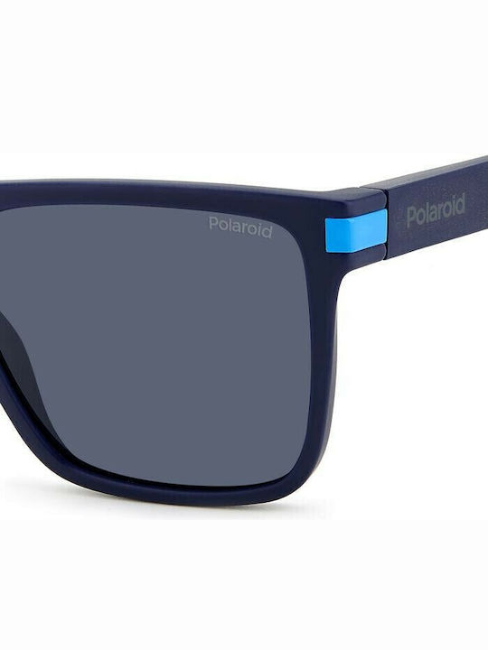 Polaroid Unisex Γυαλιά Ηλίου με Navy Μπλε Κοκκάλινο Σκελετό και Μπλε Polarized Φακό PLD2128/S FLL/C3