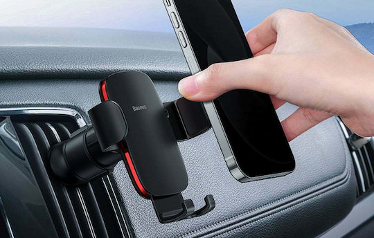 Baseus Metal Age II Car Mobile Mount 4.7" - 6.7" with Adjustable Hooks Red/Black