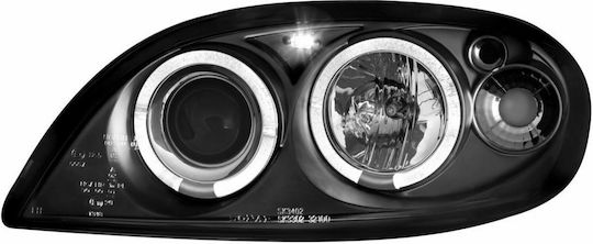 Sonar Front Lights Angel Eyes for Citroen Saxo Black 2000-2004 2pcs