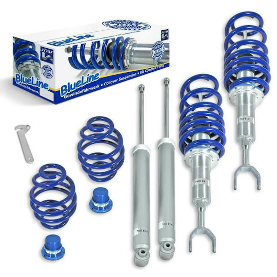 JOM Blueline Set Suspensions Adjustable 4pcs for Skoda Superb Volkswagen Passat Audi A6