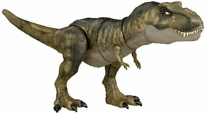 Φigură de acțiune Jurassic World Dinozaur T-Rex "Χτυπάει" & Καταβροχθίζει cu Sunete pentru copii de 4+ ani 25.5cm cm