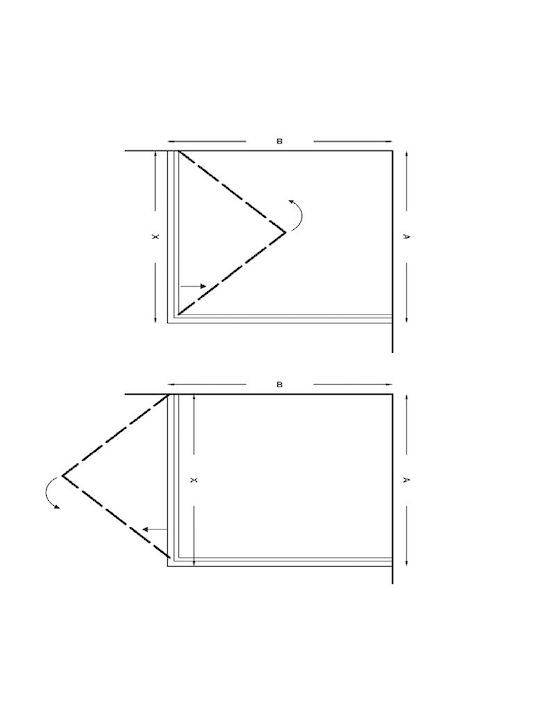 Orabella Fusion Shower Screen for Shower with Foldable Door 66-70x180cm Clear Glass Chrome