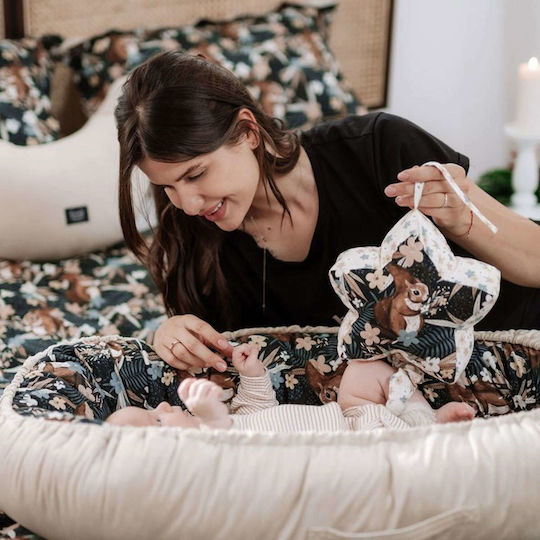 La Millou Handmade Crib Decorative Pillow with Music White Forest