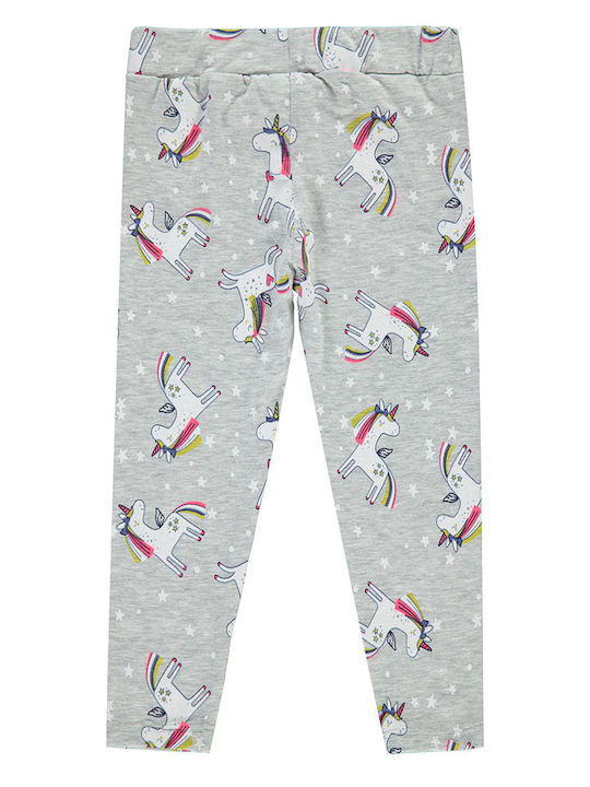 Children's leggings 'unicorn' grey for girls (2-6 years)