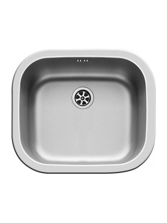 Pyramis Kiba Square 100080001 Drop-In Sink Inox Satin W46.5xD40.5cm Silver