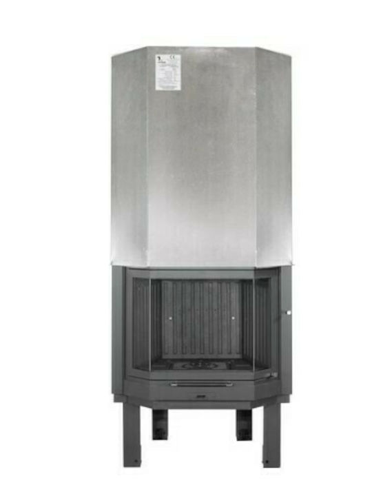 CHytiria Misailidi Eco T-75 Wood Fireplace Insert with See-Through Window 13.5kW