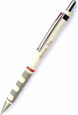 Rotring Tikky Ballpoint 0.7mm White με Μπλε Μελάνι