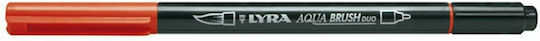 Lyra Aqua Brush Duo Marker de Proiectare 2mm Roșu