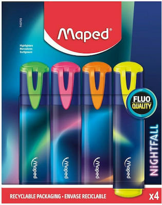 Maped Nightfall Highlighters Multicolour 4pcs