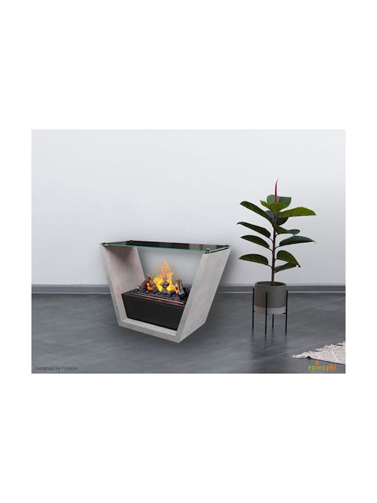 Dimplex Trision Επιδαπέδιο Ηλεκτρικό Τζάκι 120W 120x66cm Γκρι