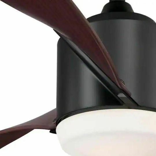 Westinghouse Evan Ανεμιστήρας Οροφής 132cm με Φως Καφέ / Μαύρος