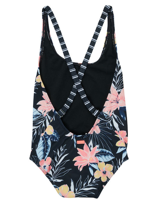 Roxy Flowers Addict Kids Swimwear One-Piece Black Roxy Flowers Addict Kids Swimwear One-Piece Black