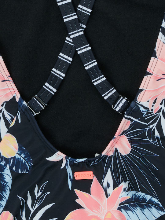 Roxy Flowers Addict Kids Swimwear One-Piece Black