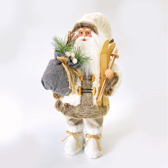 Dekorativer Weihnachtsmann Braun aus Stoff 60cm Weihnachtsmann