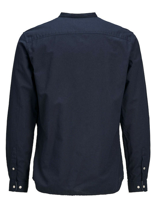 Langärmlig Leinen Hemd Navy Blazer