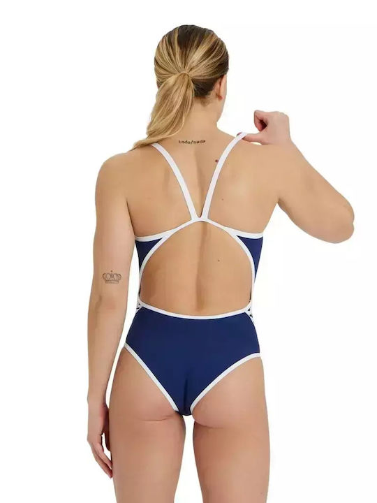 Arena Icons Super Fly Panel Athletic One-Piece Swimsuit Blue