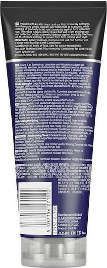 John Frieda Frizz Ease Sampon De Par Reconstrucție/Hrană Și Netezire Pentru Păr Rebel 250ml