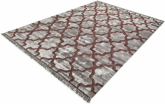 Saint Clair Darius Handmade Rectangular Rug with Fringes Plum