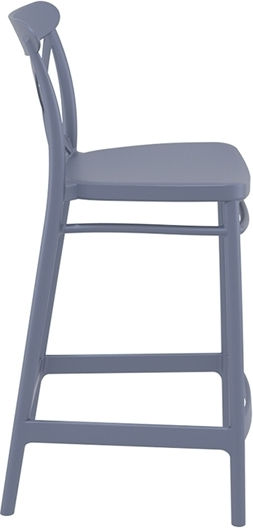 Σκαμπό Μπαρ από Πολυπροπυλένιο Cross 65 Dark Grey 46x67x127cm Σκαμπό Μπαρ από Πολυπροπυλένιο Cross 65 Dark Grey 46x67x127cm