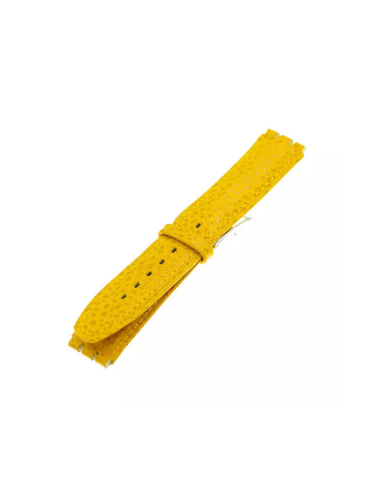 Swatch Δερμάτινο Λουράκι Κίτρινο 20mm