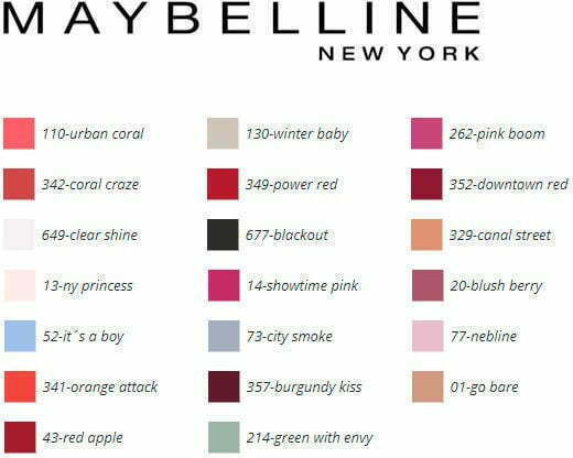 Maybelline Colorshow 60 seconds Glossy Βερνίκι Νυχιών Quick Dry Φούξια 7ml