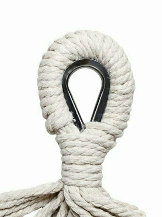 Malatec Hamac Dublu Material Textil Alb 200x150cm