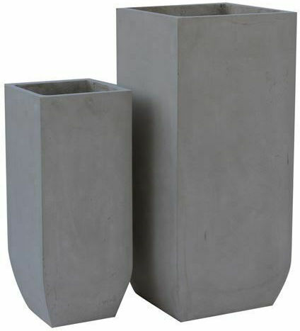 Woodwell Flower Pot Set Σετ 3 Γλάστρες Τσιμεντένιες Light Grey